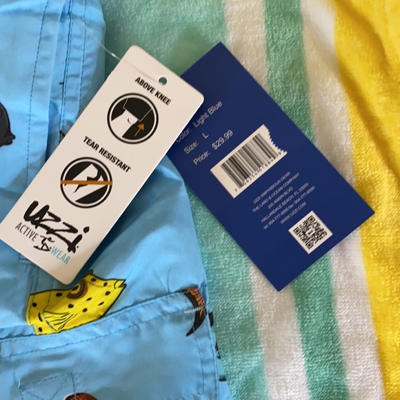 🐠🐡🐟UZZI Activewear SizeL Swim Trunks NWT 🐡🐠🐟 - Picture 7 of 10